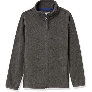 Amazon Essentials Fleece jackets Big Boys full zipper high collar 2XL 14-16 Gray
